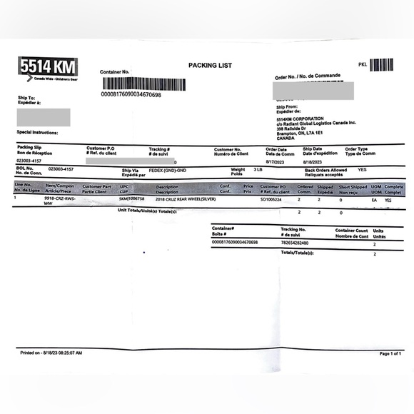 Uppababy 2018 Cruz Stroller Rear Wheels - Silver - Picture 4 of 4